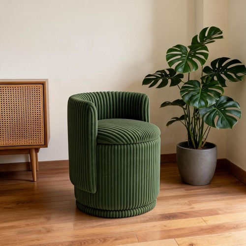 Velvet corduroy vanity chair - velvet/corduroy,