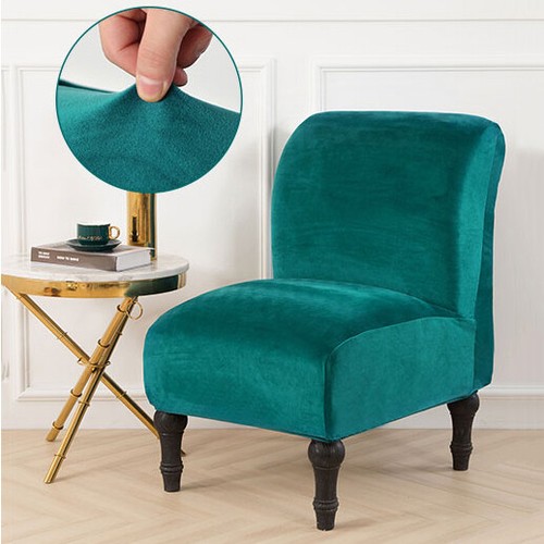 Velvet armless accent chair - velvet,