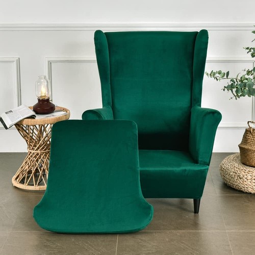 Wing chair cover stretch - chair,