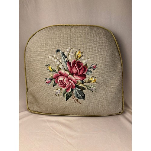 Vintage wool needlepoint chair - wool,