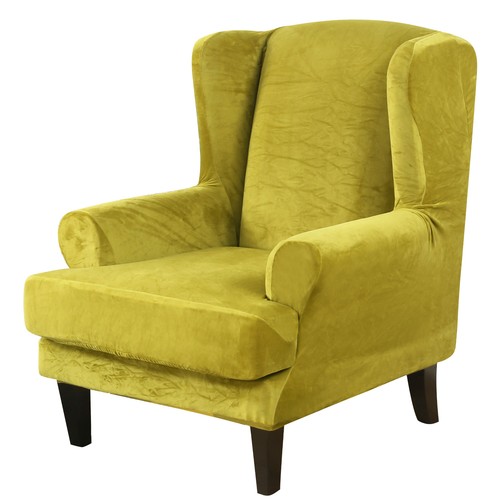 Velvet wingback chair - velvet,
