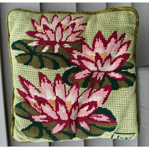 Vintage needlepoint pillow