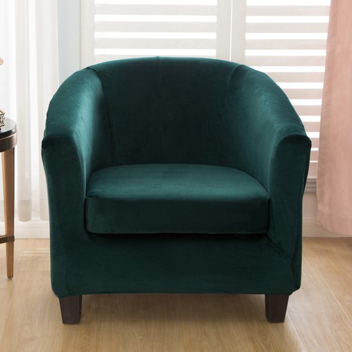 Velvet club chair slipcover - chair,
