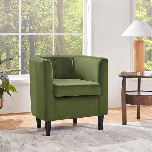 Barrel chair modern - barrel, velvet