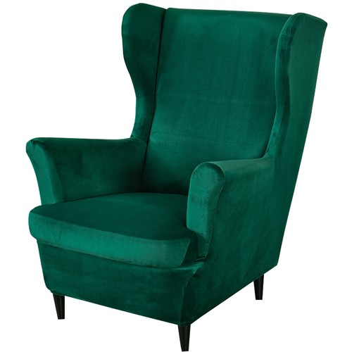 Velvet wingback chair covers - chair,