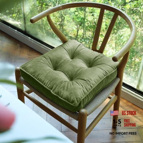 Velvet chair pads with - ties,