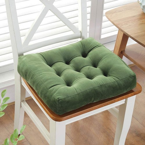 Velvet green chair pad super - green,