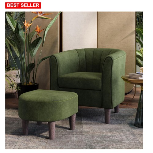 Accent chair ottoman - ottoman, velvet
