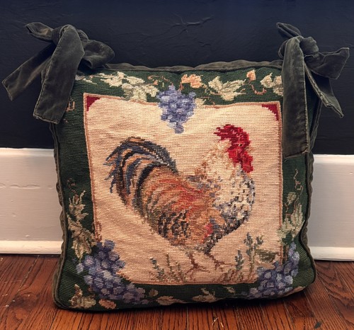 Needlepoint green chair - needlepoint,